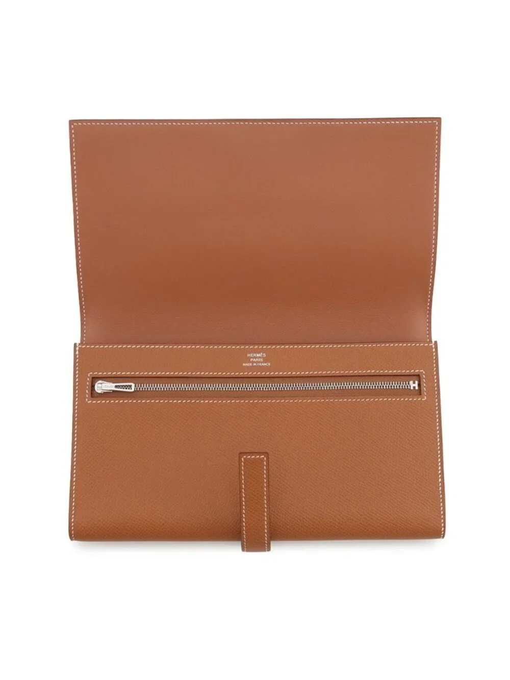 Hermes Wallet New Passant Toutenmain Gold Silver Epsom